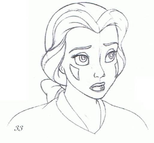 Бель срисовка принцесса Белль