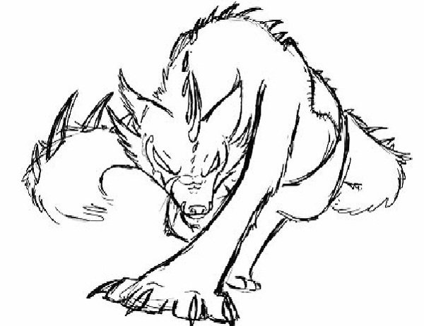 Чупакабра раскраска для детей