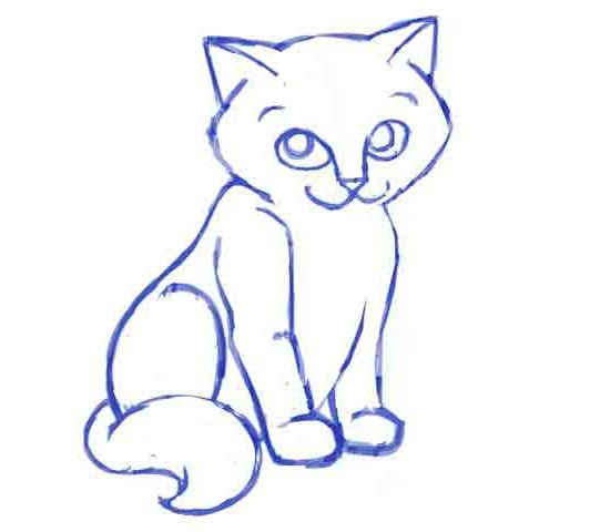 Кошечка рисунок легко и красиво