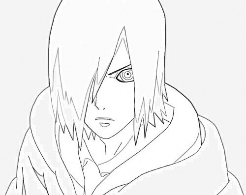 Нагато Узумаки раскраска