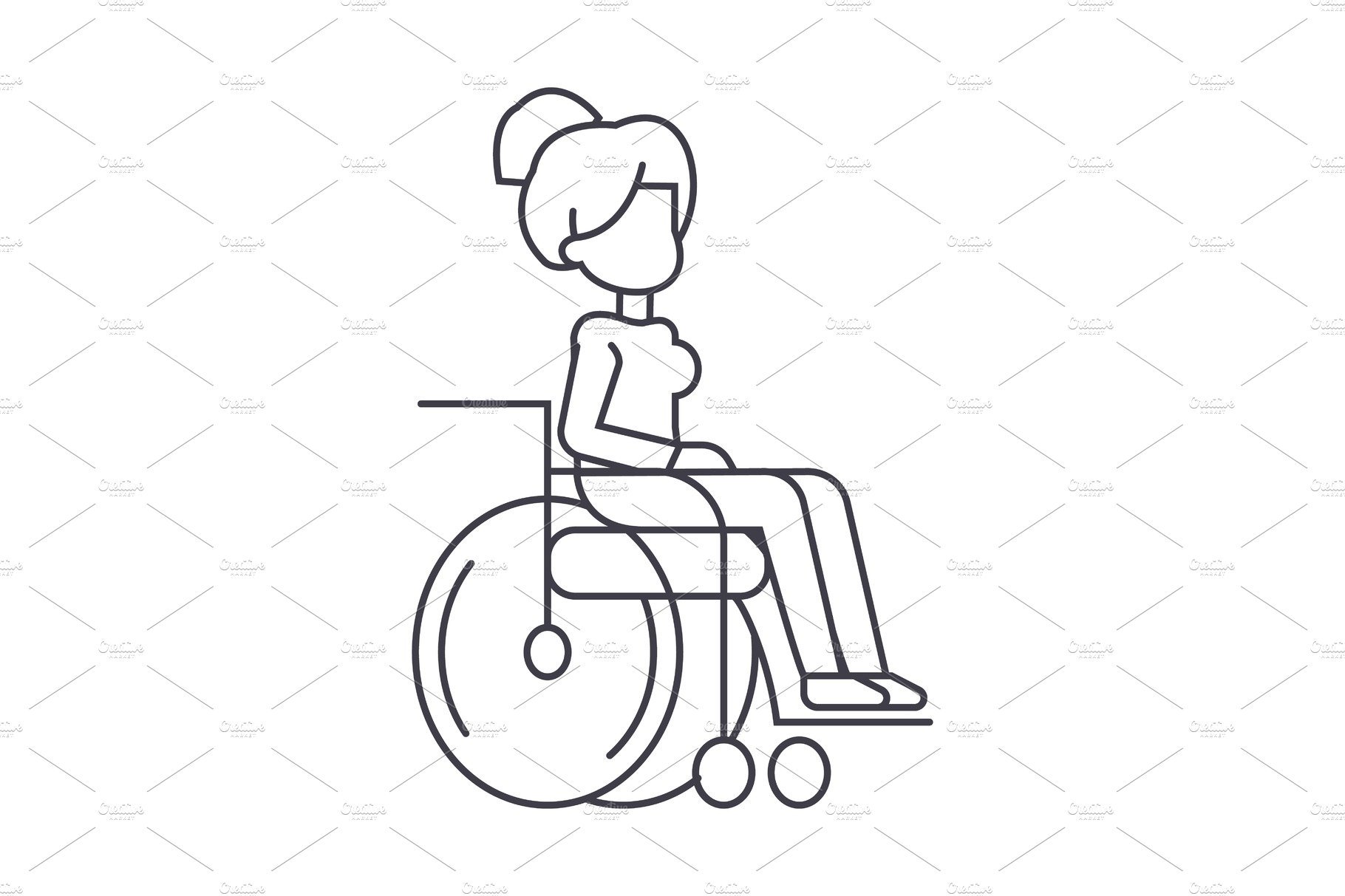 Раскраска ребенок в инвалидной коляске