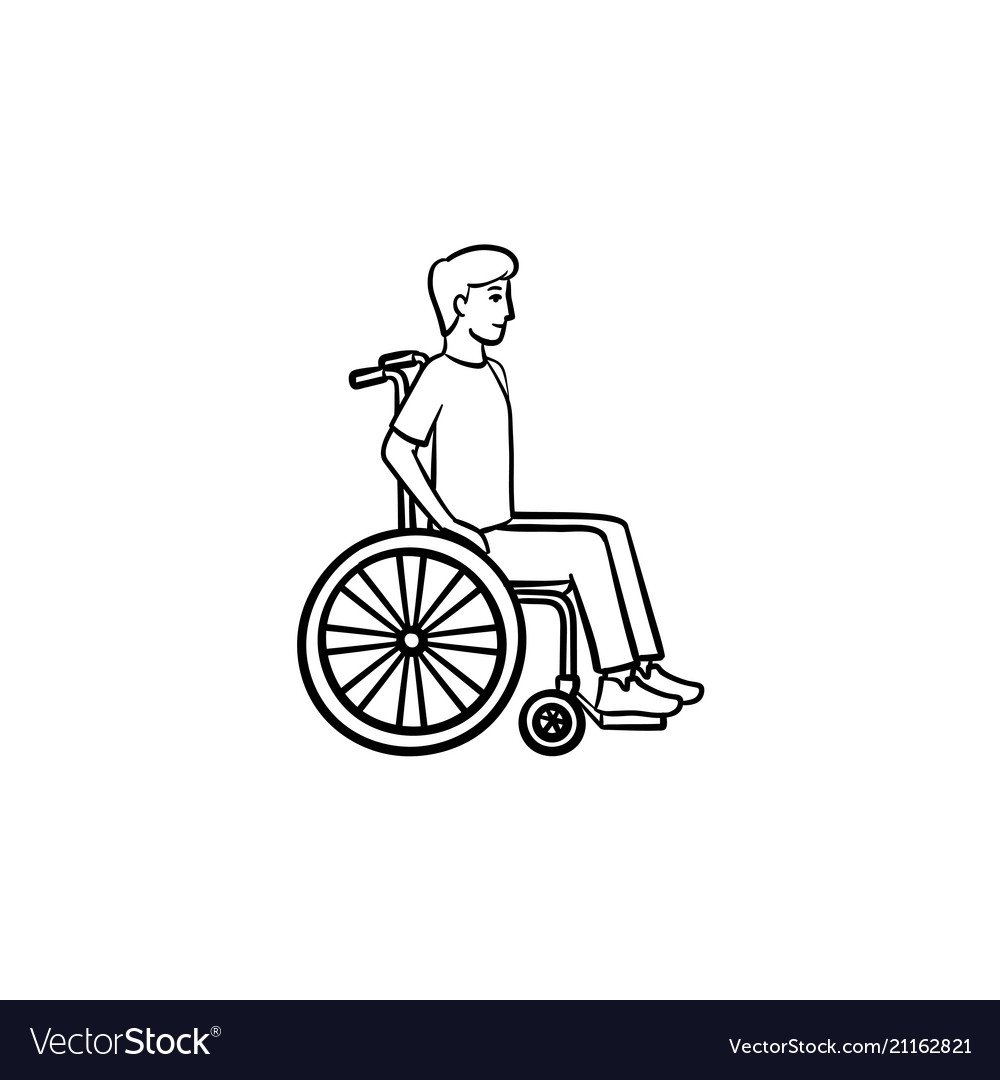 Человек в инвалидной коляске рисунок