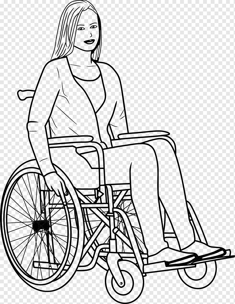 Нарисовать человека в инвалидной коляске