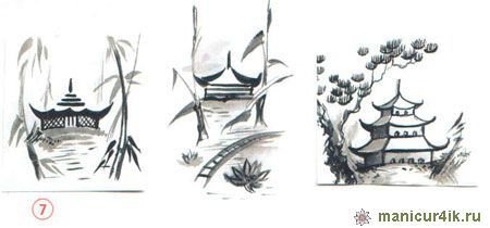 Вьетнамские рисунки пагода