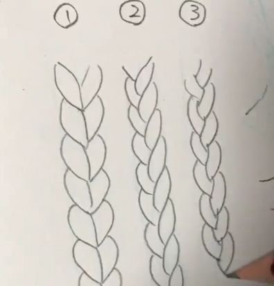Как нарисовать косичку легко