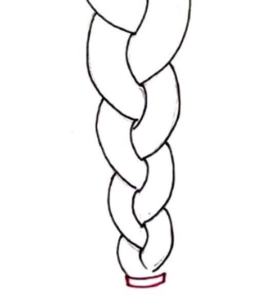 Рисование косички