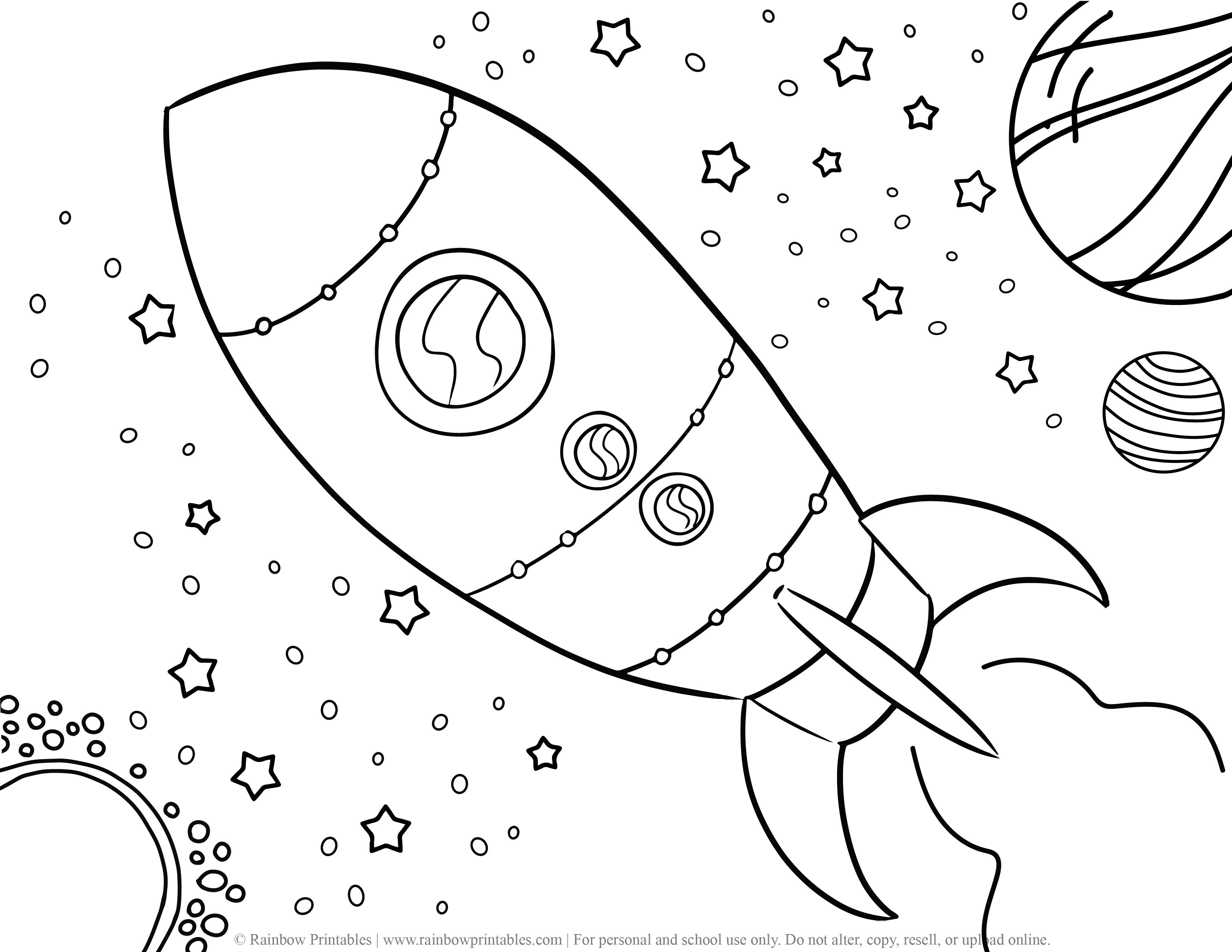Раскраски космос для детей 5-6 лет