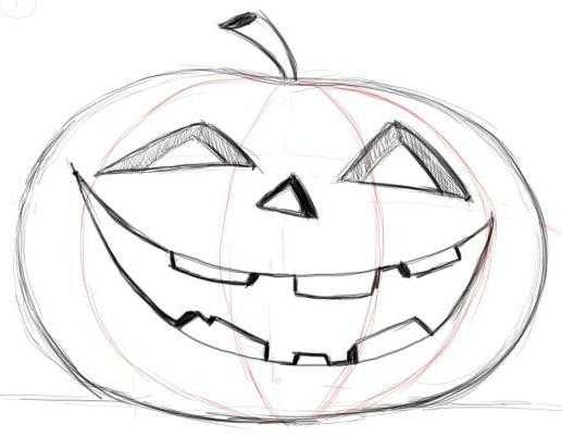 Рисунки для Хэллоуина карандашом