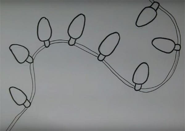 Гирлянда рисовать карандашом