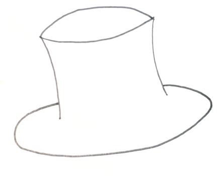 Шляпа простым карандашом