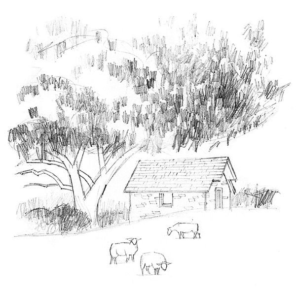 Зарисовки пейзажа пленэр