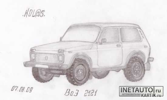 ВАЗ[ 2107 рисунок тюнингованный