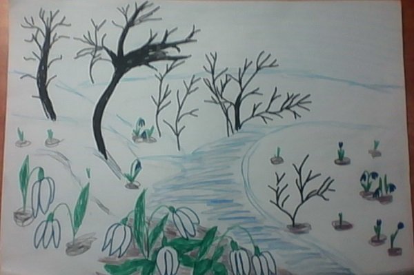 Рисунок на тему Весна