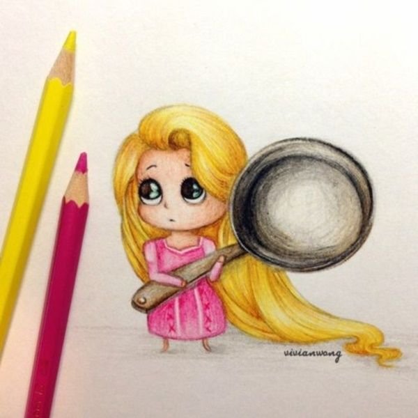 Милые простые карандаши для девочек