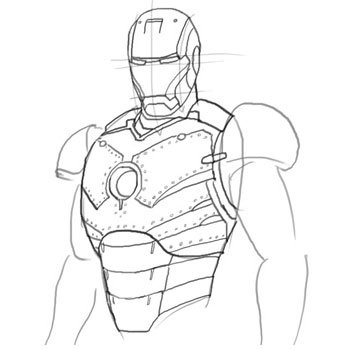 Железный человек шлем срисовка