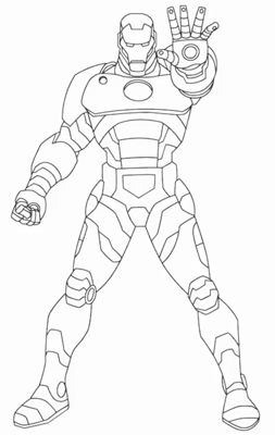 Железный человек рисунок легкий