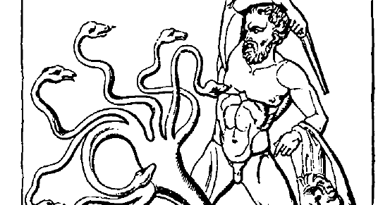 Лернейская гидра подвиг Геракла рисунок