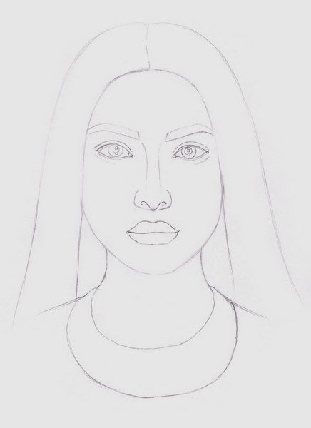 Девушка карандашом для начинающих