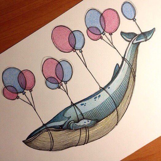 Кит маркерами