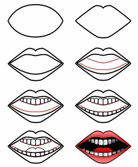 Улыбка зарисовка