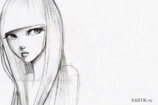 Срисовки карандашом легкие для девочек