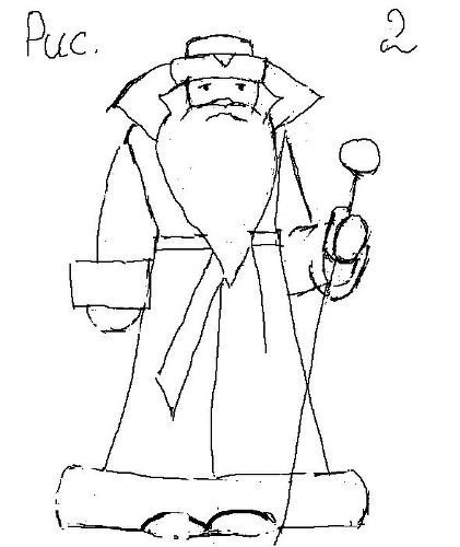 Рисование Деда Мороза карандашом