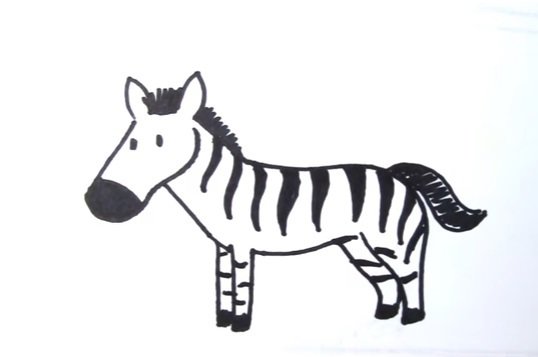 Поэтапное рисование зебры для детей