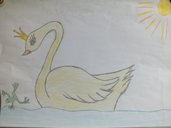 Рисунок Царевна лебедь легко