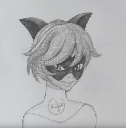 Супер кот карандашом для срисовки