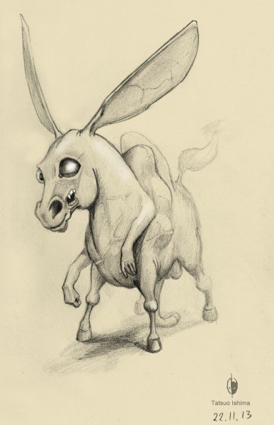 Конёк-горбунок рисунок карандашом