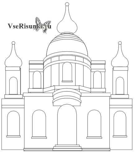 Рисунки церквей и храмов карандашом