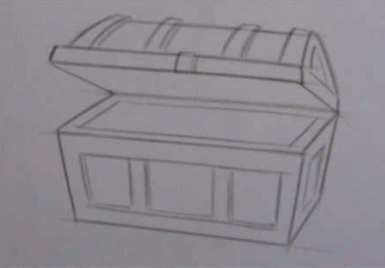 Поэтапное рисование шкатулки