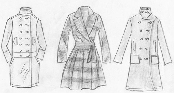 Одежда карандашом