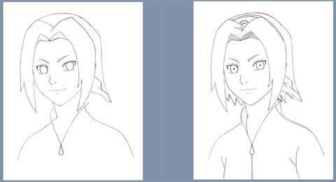 Сакура рисунок карандашом легко из Наруто