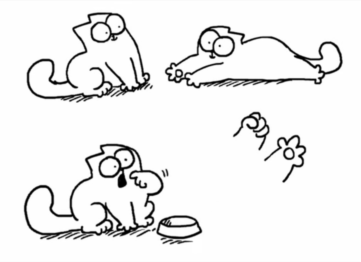 Картинки для срисовки кот Саймон