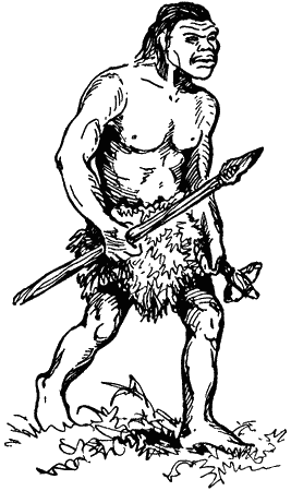 Первобытный человек раскраска