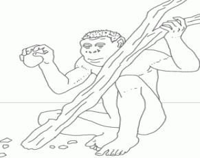 Древние люди раскраска для детей