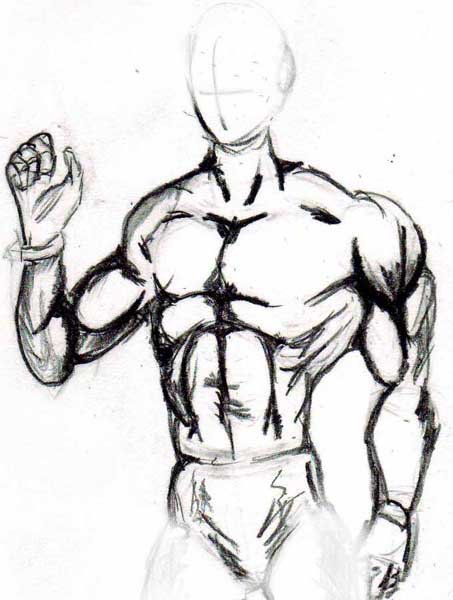 Накаченное тело для рисования