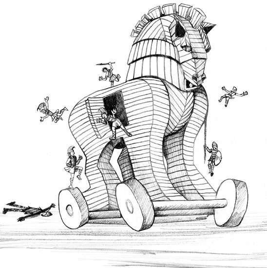 Илиада иллюстрации Троянский конь