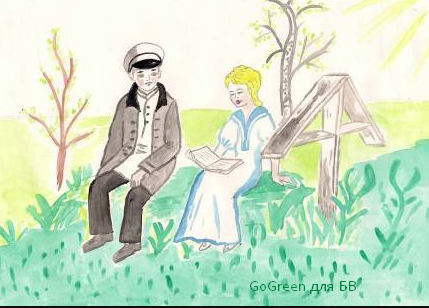 Рисунок к рассказу в дурном обществе