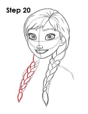 Анна Холодное сердце карандашом