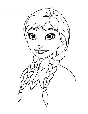 Нарисовать анну из холодного сердца