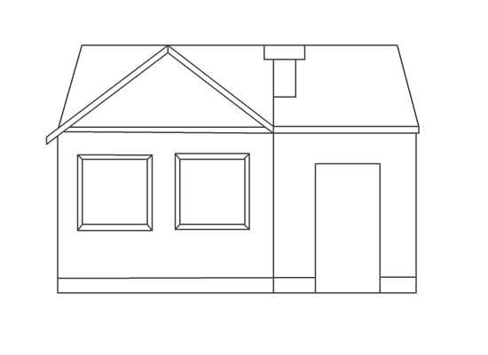 Дом схематический рисунок
