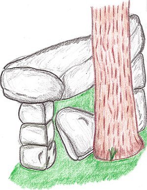 Дольмены рисунок карандашом