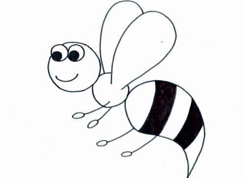 Поэтапное рисование пчелы для детей