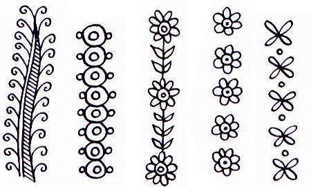 Легкие орнаменты для рисования для детей