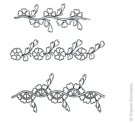 Орнамент растительный легкий для детей