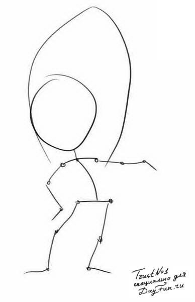 Поэтапное рисование Незнайки