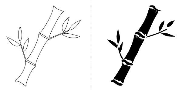 Лёгкие рисунки бамбук