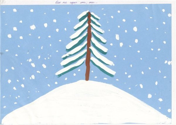 Рисование с малышами зима